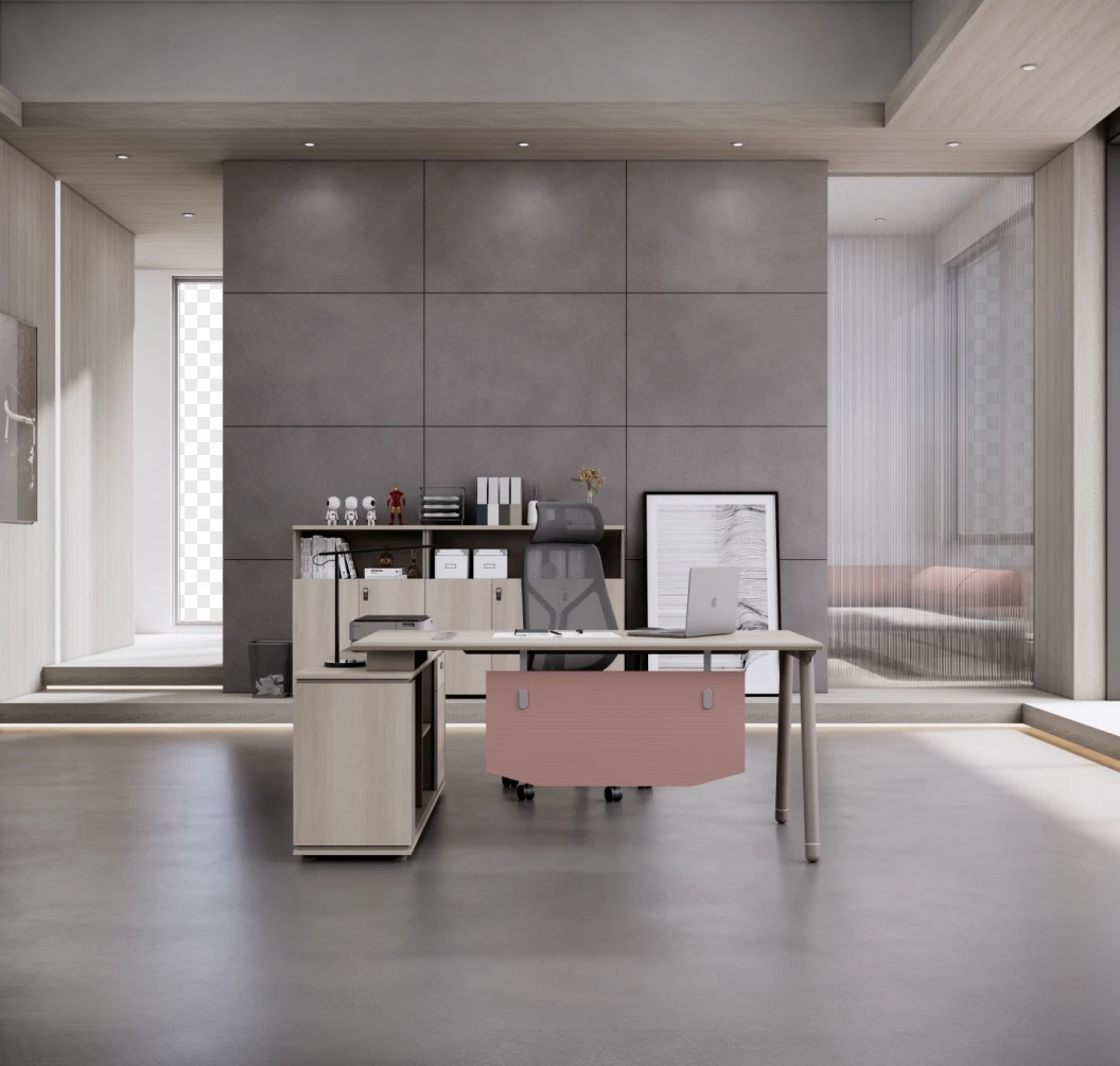 2024 менеджер коммерческий современный дизайн l-образный Генеральный директор роскошная мебель офисный набор стол домашний офисный стол мебель для ПК