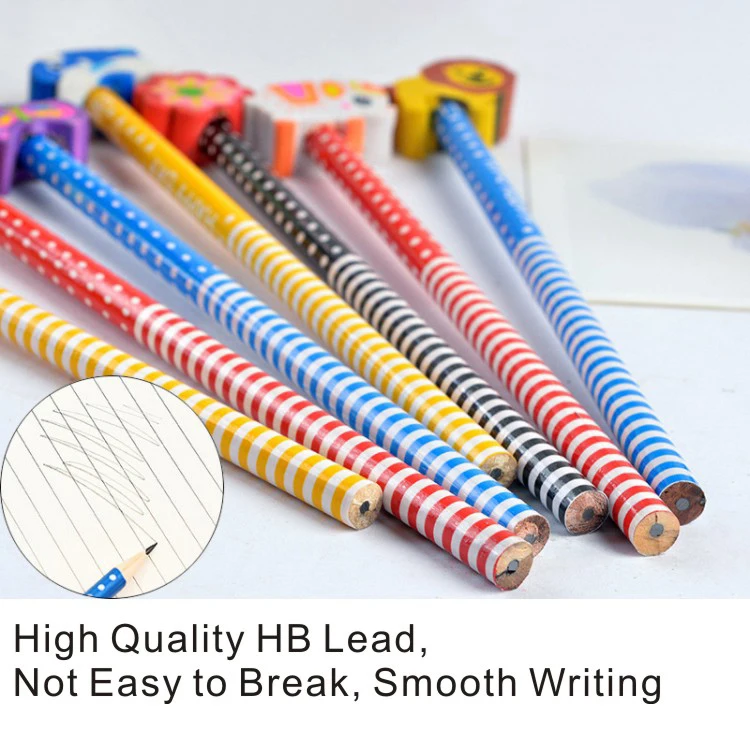 Wholesale ODM Customised 3D Cartoon Animal Design Black Lead Wooden Pencils With Eraser For Children