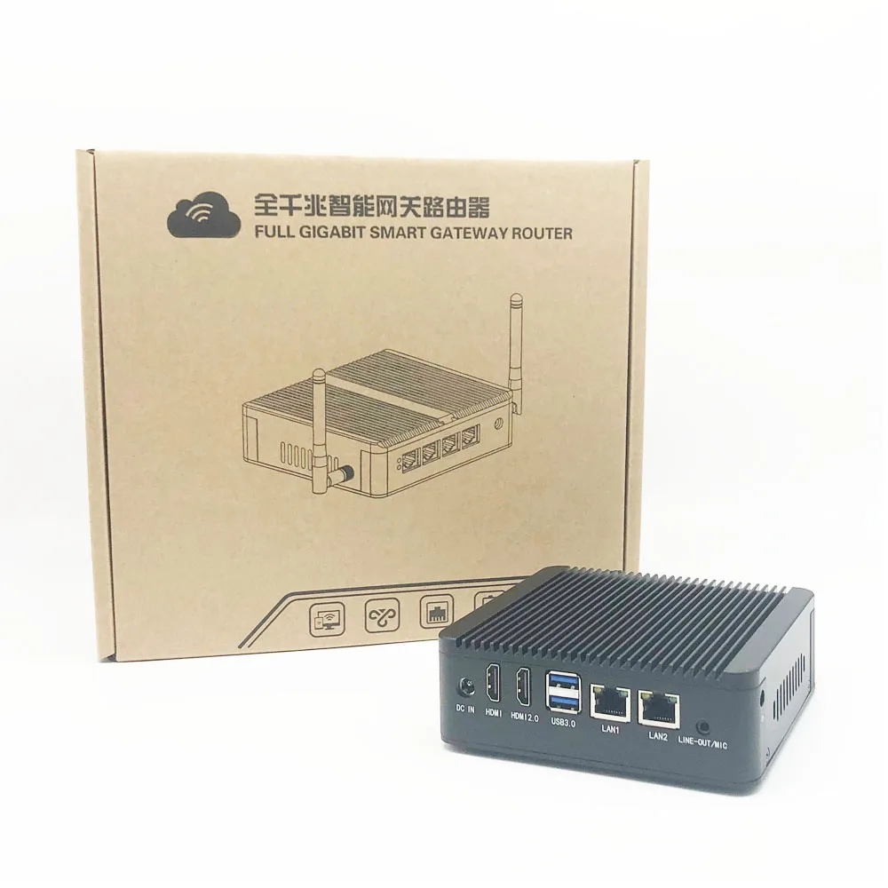 Factory Wholesale J4125 Barebones Embedded Fanless Computer DDR4 Memory Industrial Mini PC Desktop