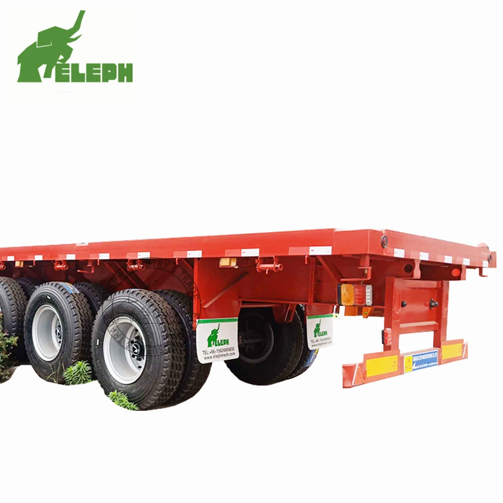 Trailer 36 Tonn Transport Trailer 3 Axles 30t Container 20ft 40ft Container Flatbed Trailer for Sale in Nigeria