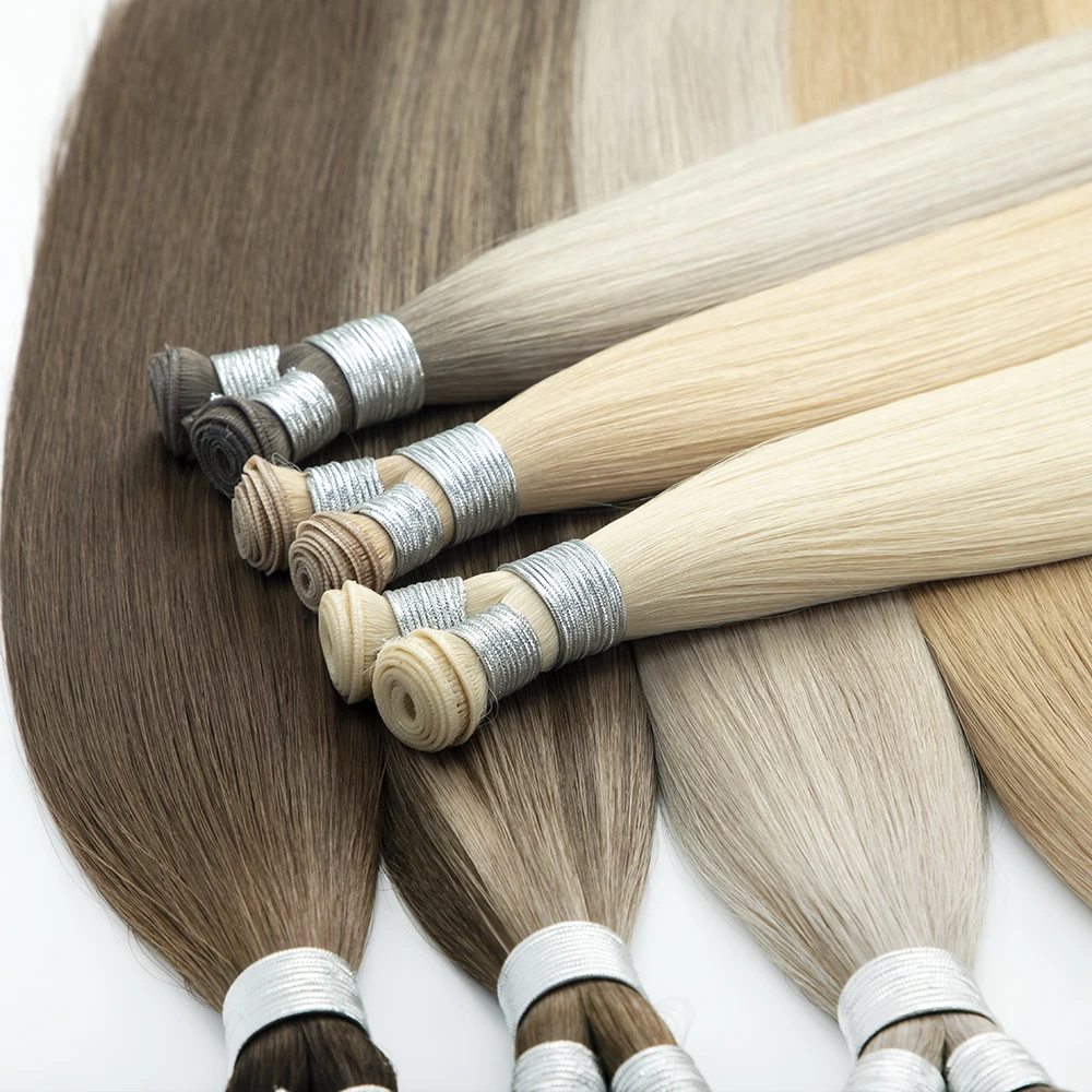 LeShine Double Drawn Human Genius Hair Weft 24inch Human Hair Genius Weft Cuticle Aligned Hair Extension 