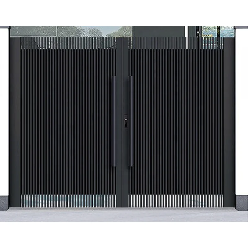 Bodun popular design high quality aluminum steel durable main pedestrians gates outside driveway gate China manufacturer