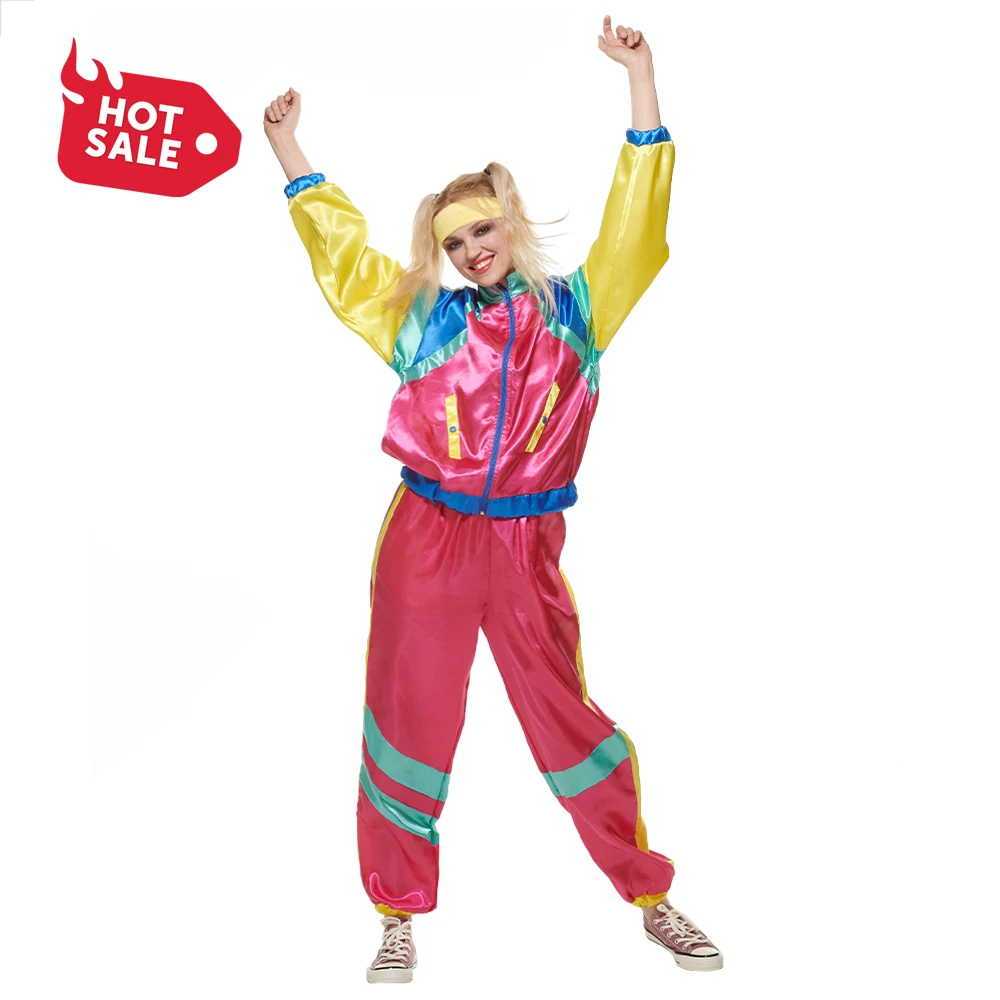 Halloween dance costumes for women costumes cosplay 80s sport wear costume