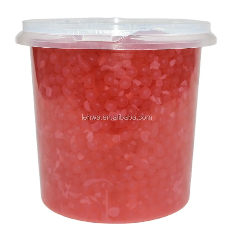 Popping boba bubble tea ingredients strawberry flavor