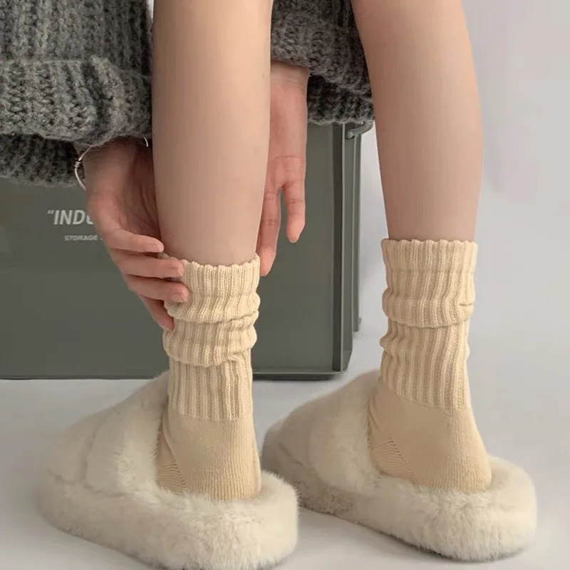 Custom Design Logo women Thick Crew Sport Socks solid color Dress Socks for Winter Gym Use with Minimal Order for Daily Life