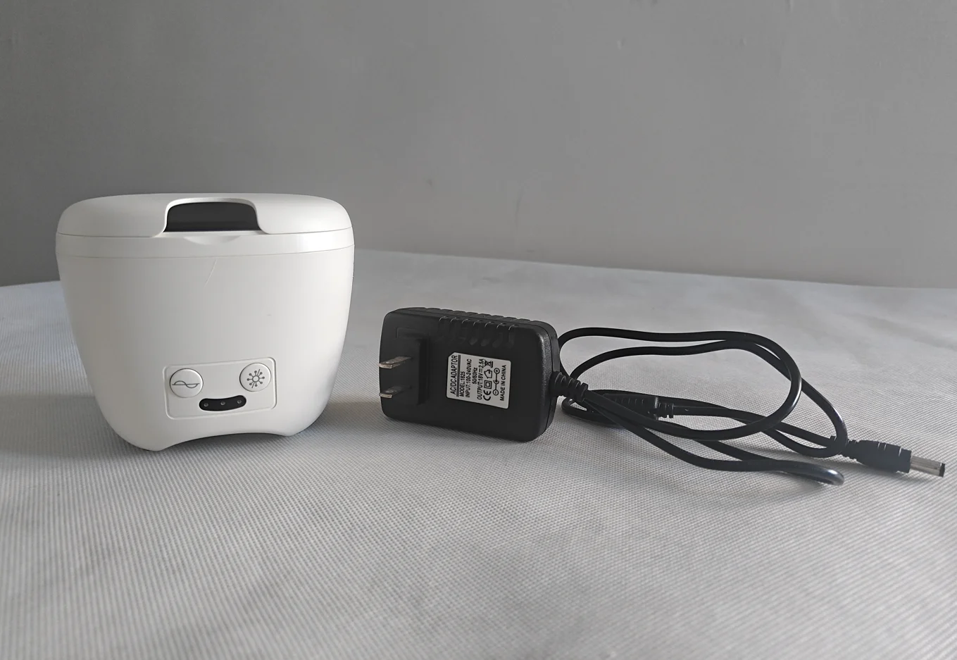 For Aligner retainer mouth guard cleaning heated ultrasonic cleaner mini with heater power heat to 60C take 15 minutes UV