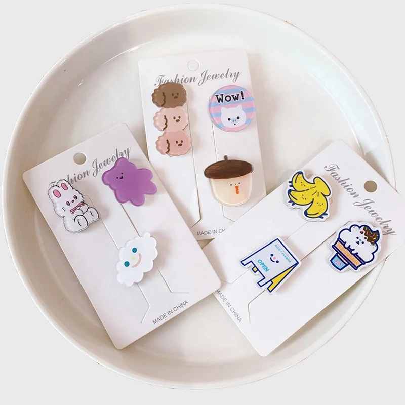 
Custom Cute INS Style Creative Acrylic Small Brooch Cartoon Girl Clothing Pin Badge Custom Logo 