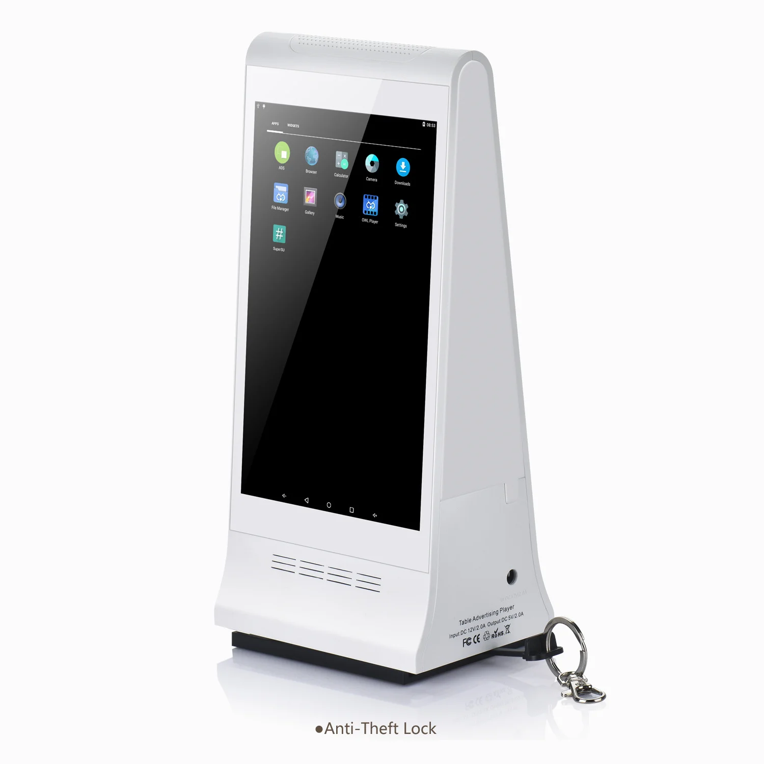 Dual 8 Inch Wifi Android Touch Screen Table Desktop Advertising Display 23200 mAh Charging Station Restaurant Menu Power Bank