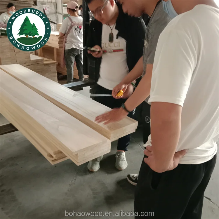 Japan Buyer Rubber wood Pine Teak Finger Joint Wood Baseboard Board