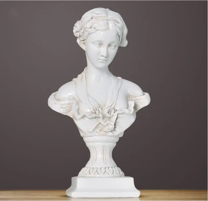 Смола VENUS белого и коричневого цветов Греческий миф талисмана человека Скульптура фигурка бюст статуя Венеры Крытый декоративные модели скульптура орнамент