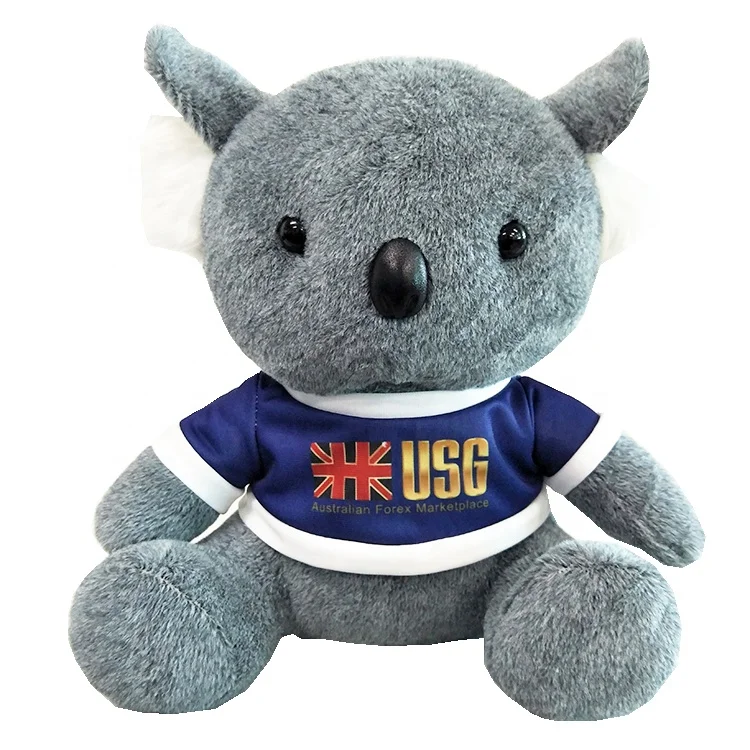 Custom Sublimation print T-shirt Plush Australia Koala animal stuffed toy