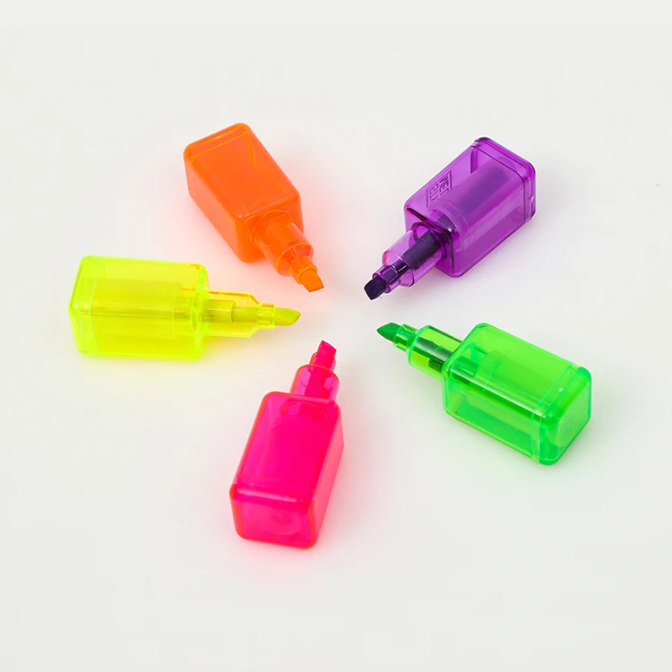 Заводской новый дизайн рекламный подарок яркие разноцветные чернила тонкая точка Радуга мини форма Маркер Набор для детей