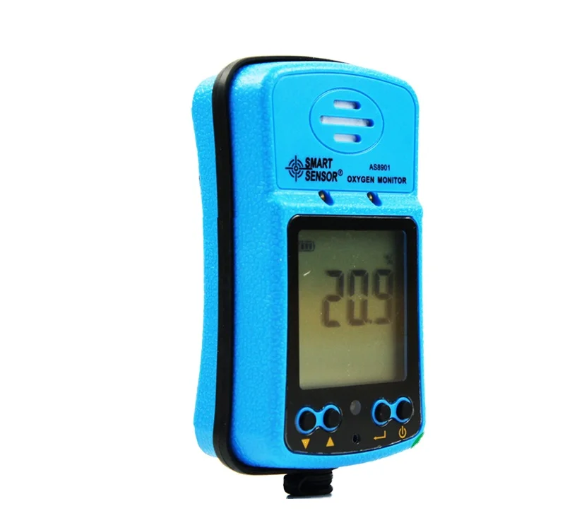 Smart sensor oxygen gas analyzer O2 concentration measuring range 0-30% detector tester AS8901