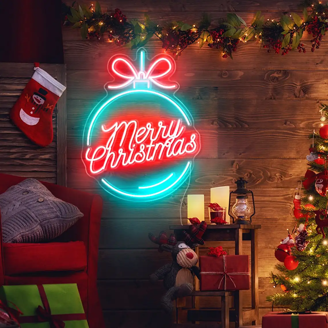 Merry Christmas Ya Filthy Animal LED Neon Sign Beer Bar Party Shop Acrylic Flexible Decor Letter Neon Light