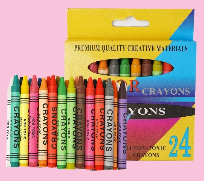 6/8/12/24 Color Pack Wholesale Bulk Oil Pastel Custom Kids Wax Crayons In Box Set For Children