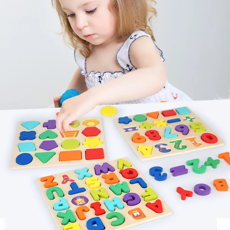 Wooden Puzzle Toys Montessori Educational Toy For Kids Learning 2024 Children Baby Kindergarten Toys Learning Resources