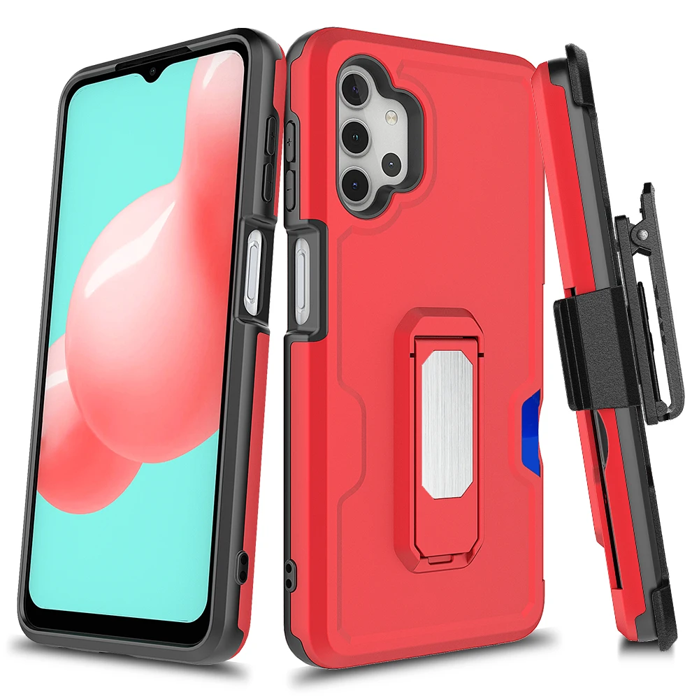 For Samsung A32 5G Belt Clip Case with Heavy Duty Protection in a Rugged Shockproof Dual Layer Design phone case