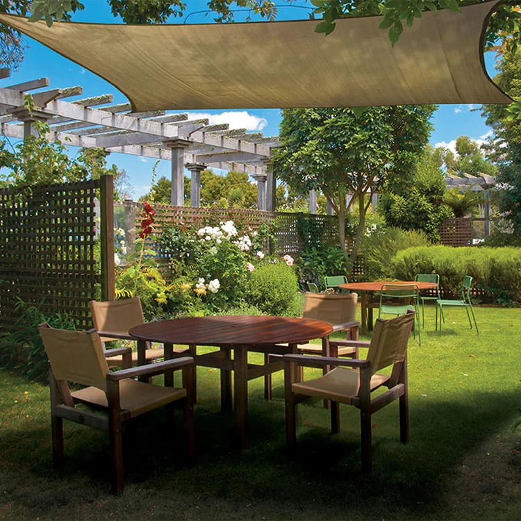 HDPE color UV protection solar garden line sun sail shade