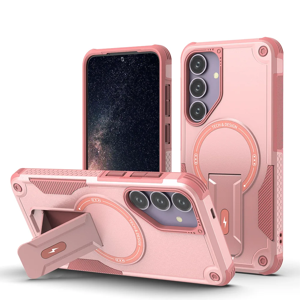 Multifunction Magnetic Shockproof Hard PC Magnetic Stand Holder Phone Case Cover For Samsung Galaxy S25 Ultra Kickstand Case