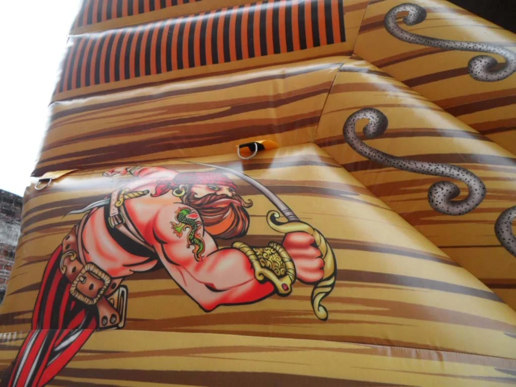 Corsair Theme Inflatable Castle Inflatable Bouncer With Dry Slide For Kids