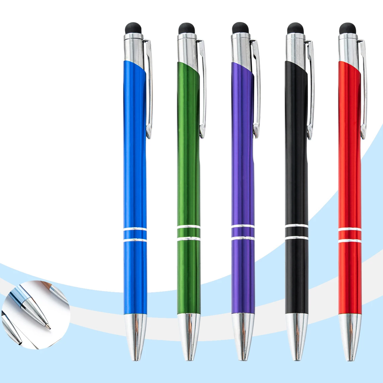 Soft Touch New Promotion Cheap Ball Point Metal Pens With Personalized Custom Laser Engraved Print Branded Logo Manufacturer Bal