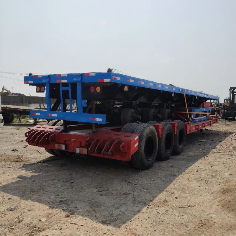 High Quality Low Bed Truck Trailer 100 Tons Price Low Bed Trailer