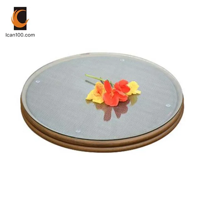 Hot Sale Retro Chinese Loft Luxury Round Tempered Glass Dinning Tables
