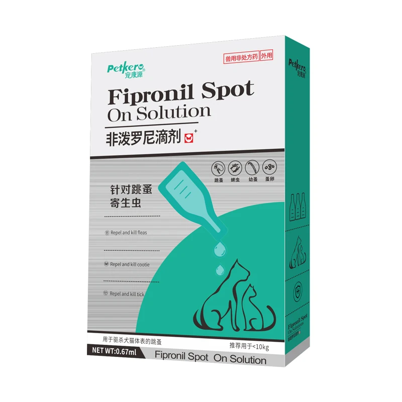 Customize the Pet External Parasite Fipronil Spot On Solution Kill Fleas Cootie And Tick for Dogs