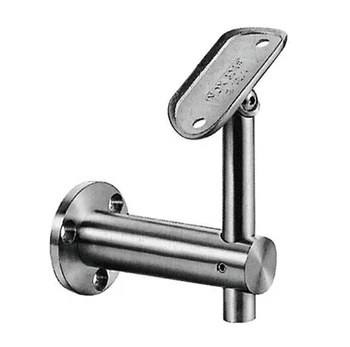 TAKA Customized Adjustable Handrail Bracket Wall Mounted Steel Metal Railing Bracket Stairway Support for Wood Round Railings