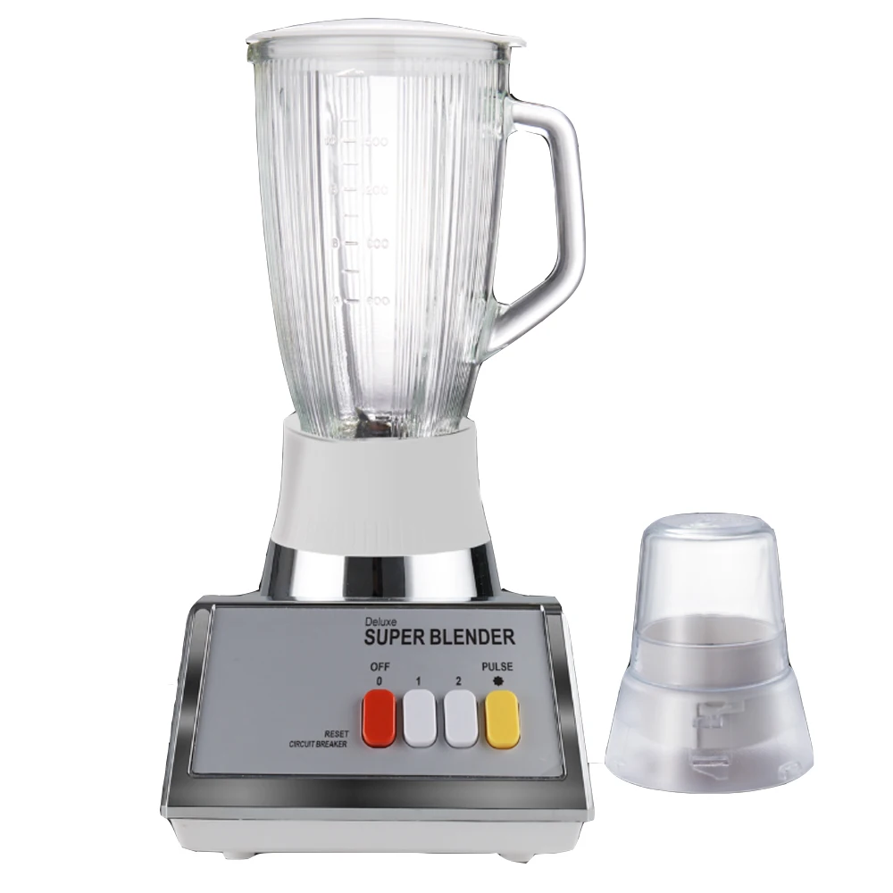 Stainless Steel Household Blender With Meat Grinder Kitchen Electric Blender Machine With Glass Jar