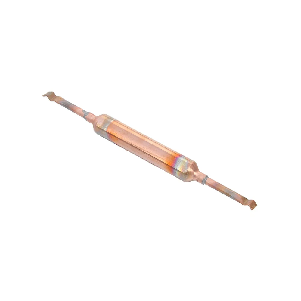 FILTRO DESHIDRATADOR 10 15 20 25 GRS. COLILLAS Y VALVULA DE ACCESO  copper drier filter with whip