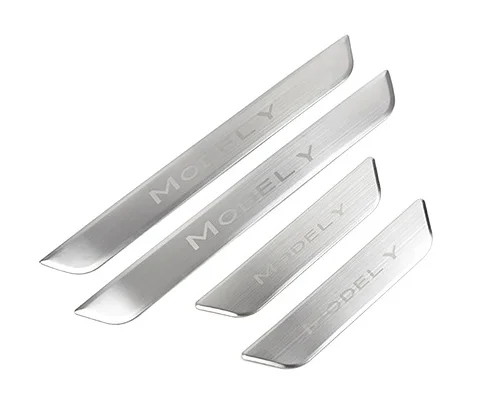 Tirol Stainless Steel Threshold For Model Y 2019 2020 2021 Door Sill Protector Threshold Decoration Car Welcome Pedal