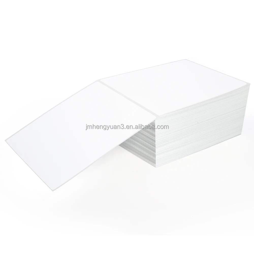 White 4x6 Thermal Fanfold Sheet Self Adhesive Waybill Label Paper 4x6 inch 500pcs Direct Thermal Fanfold Shipping Label