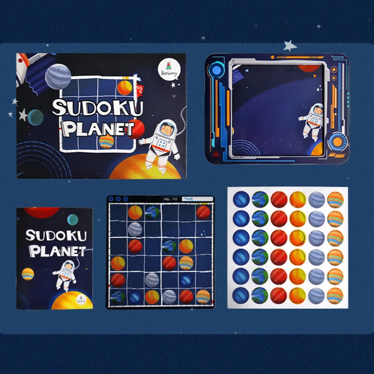 Tangram Magnetic Puzzle Sudoku Game Preschool Learning magnetic Logic Sudoku Board Game For Kids