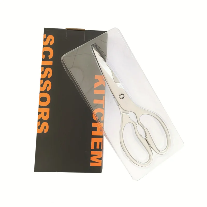 Wholesale high quality multi-purpose super sharp kitchen scissors all stainless steel poultry scissors