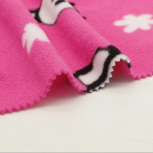 High quality custom 100%polyester cationic double dye Knitted polar fleece fabric for jacket garment hoodie