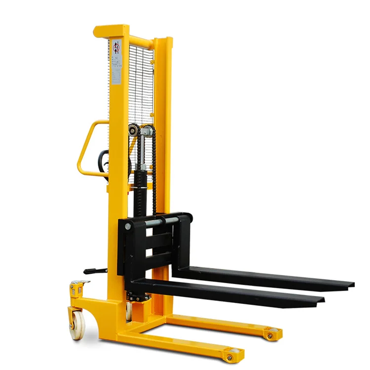 1000kg 2000kg 3000kg Loading Capacity 1100-1600mm Lifting Height Portable Mini Manual Stacker Hand Forklift
