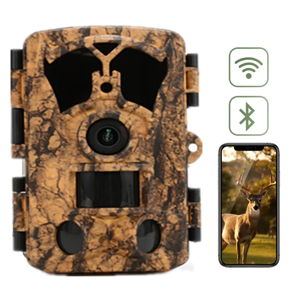 4K 48MP с разрешением Wi-Fi контроль дикой природы охотничья камера-Ловушка широкоугольным объективом 120 градусов для безопасности домашнего сада