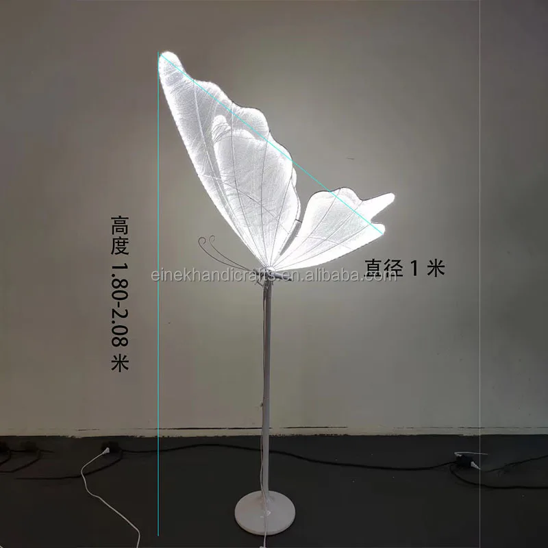 White Gold Butterfly Wedding Decorations Light Hanging Large Lighted Butterfly Lighting Stand