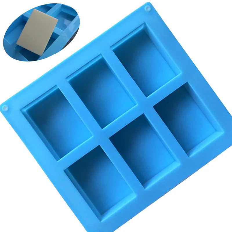 Лидер продаж, Классическая прямоугольная силиконовая форма для торта с 6 полосами, форма для мыла ручной работы, выпечки «сделай сам»
