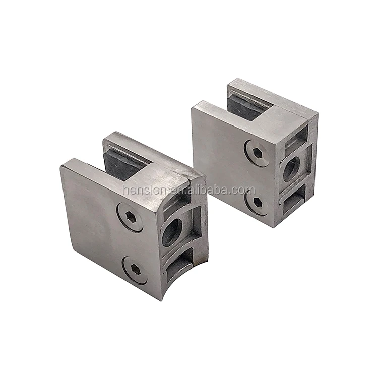 
Square glass clamp for stainless steel stair handrail fittings with flat or arc bottom 7109-7110 