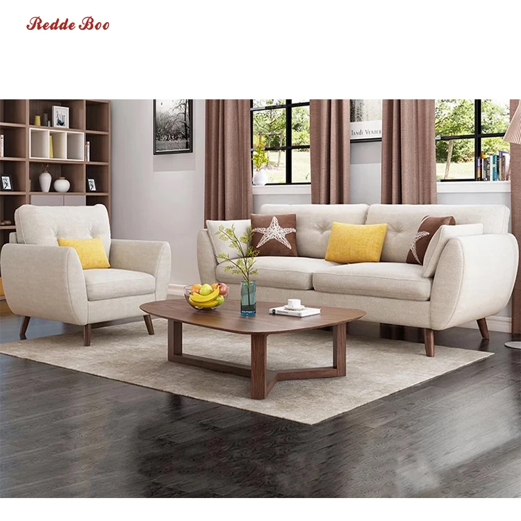 Minimalist style small apartment furniture saving space easily assemble fabric sofa 95