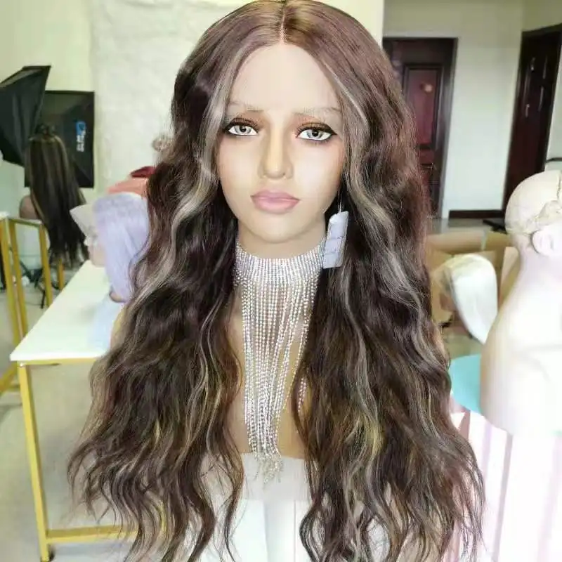 2022 New Hot Selling  Cosplay Fiber Wigs For Black Women wavy Synthetic  Lace Front Futura Fiber Wig