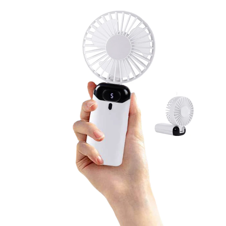 Новый креативный летний Пятиместный переключатель с экраном дисплея может быть ручной складной настольный маленький вентилятор ветра