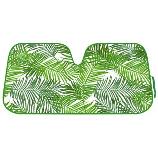 cartoon foldable PE BUBBLE Silver Aluminum Front Windshield leaf printed Car Sunshade car window shade