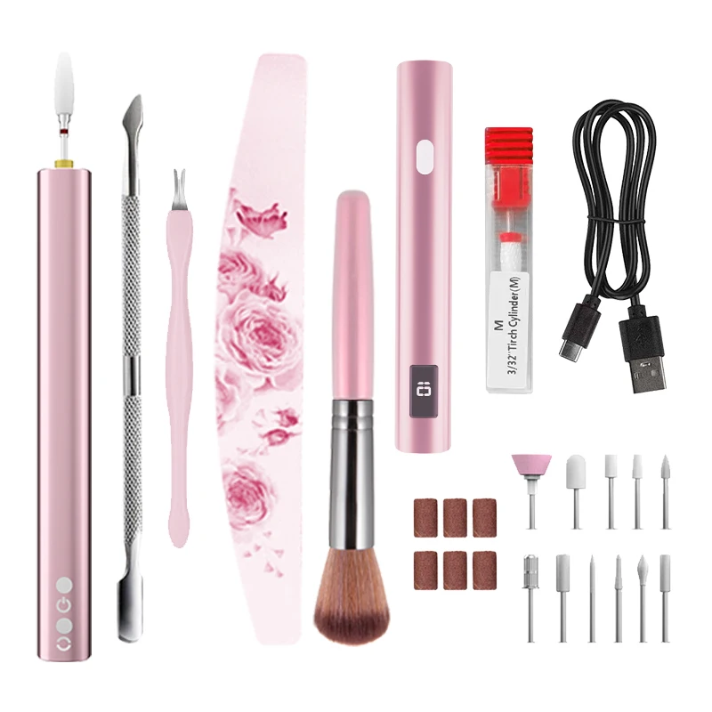 Led Nails For Wholesale Rechargeable Price Dryer Cordless Machine China Mini Portable Gel Nail Set Kit With Uv Lamp And Drill