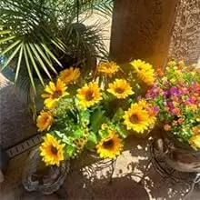 Artificial Sunflower Bouquet Realistic Flowers for Home & Garden Decoration Wedding Christmas Graduation DIY Craft Art for Bride