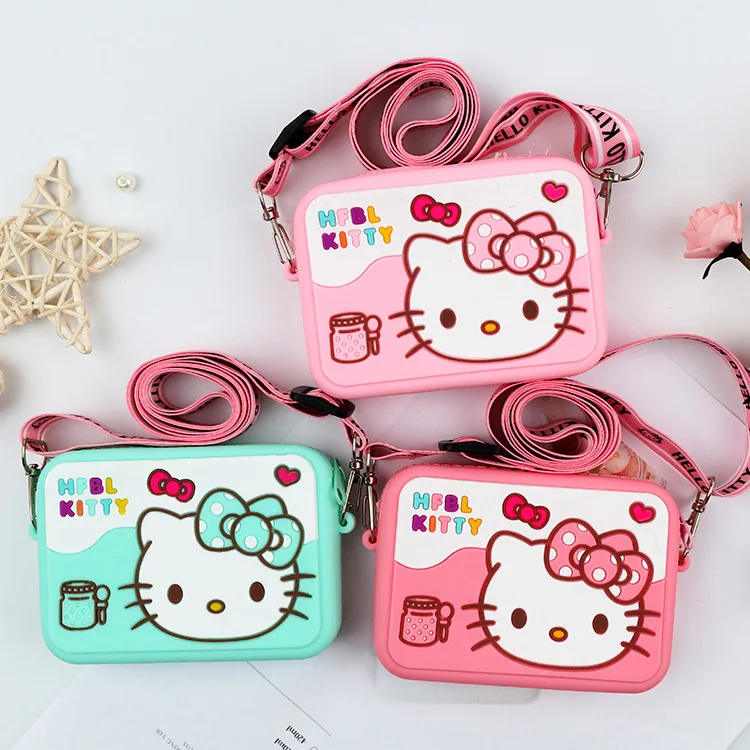novelty toddler charms wallet pouch mobile phone crossbody Kids Hand Bags silicone coin purse for girl
