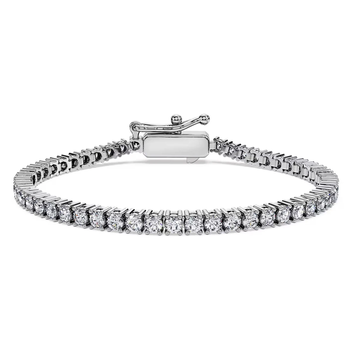 Eternity Tennis Diamond Bracelet Lab Grown Diamond Tennis Bracelet With Luxury Design Bracelet 18K White Gold For Women