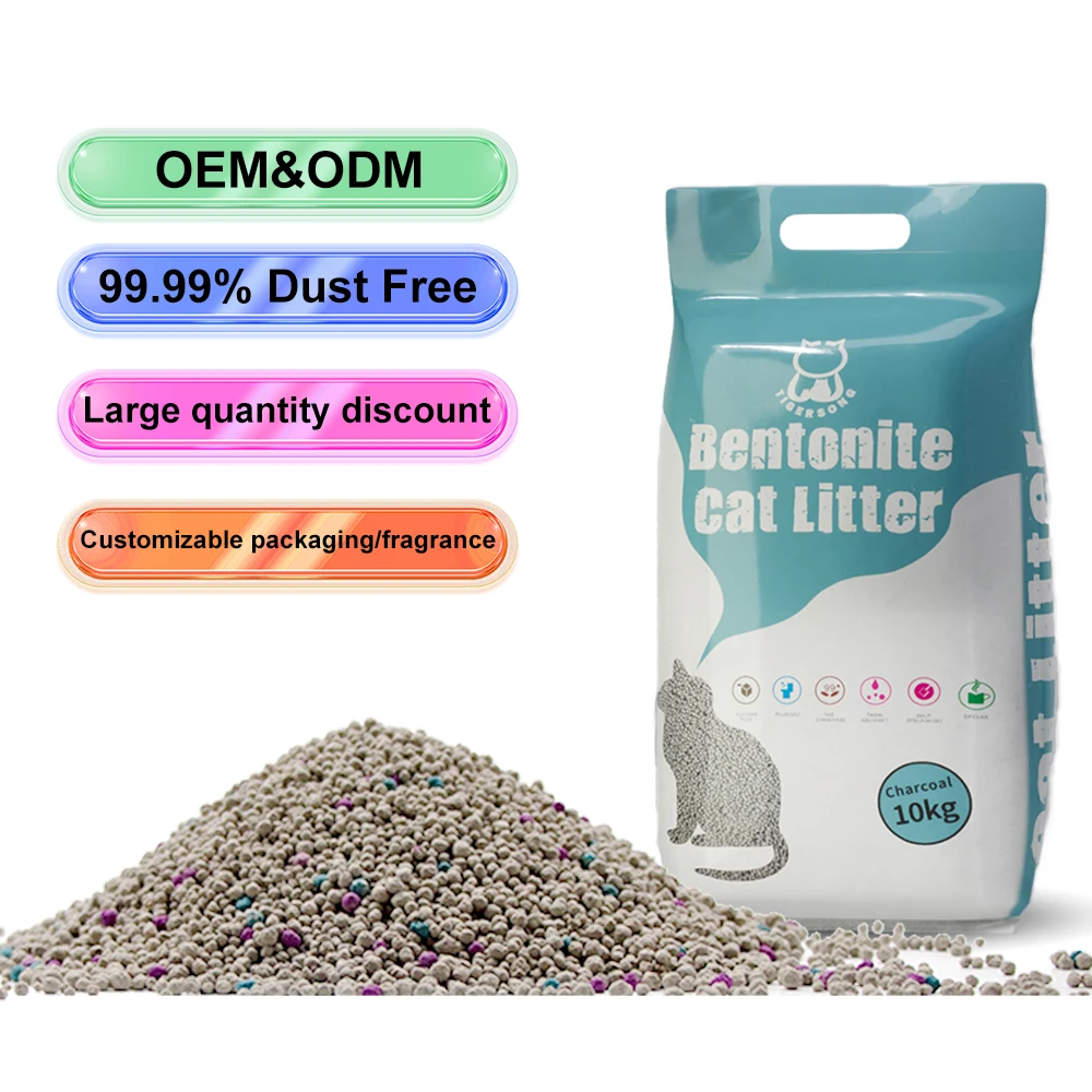 Wholesale Price OEM/ODM fast Clumping Bentonite Cat Sand Litter Multi Fragrance cat litter sand